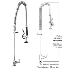 Mechline Aquajet Prewash Hose AJPR10 Stainless Steel