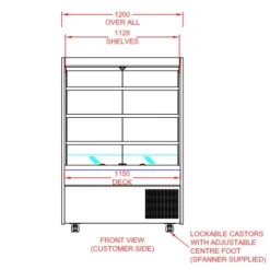 CED Chilled 1200 Slimline Multi Deck & Night Blind 3 Tier MM1200SHT 1200mm Wide Stainless Steel 8 CED Chilled 1200 Slimline Multi Deck & Night Blind 3 Tier MM1200SHT 1200mm Wide Stainless Steel -Kitchen Appliances Store CDMD0013 3