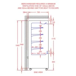 CED Chilled 1800 Slimline Multi Deck & Roller Shutter 4 Tier MM1800LRHT 1800mm Wide Stainless Steel -Kitchen Appliances Store CDMD0018 4