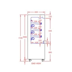 CED Heated 600 Slimline Multi Deck & Night Blind MMH6005 600mm Wide Stainless Steel -Kitchen Appliances Store CDMDH600 4