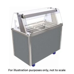 CED Glide Dry Heated Bain Marie With Gantry 2-1 GN Stainless Steel