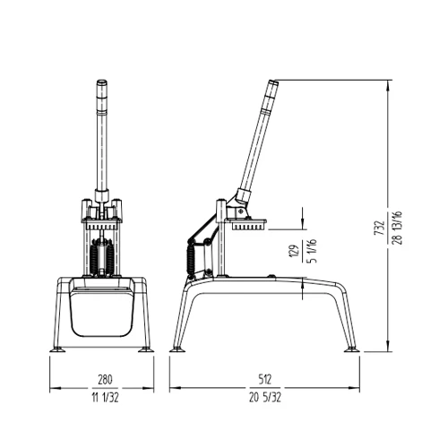 Sammic Hand Operated Chipper & 10x10mm Cutter Set CF-5 Stainless Steel And Chrome 4 Sammic Hand Operated Chipper & 10x10mm Cutter Set CF-5 Stainless Steel And Chrome - Image 2