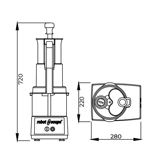 Robot Coupe R201 XL Food Processor 2.9 Litre Grey 4 Robot Coupe R201 XL Food Processor 2.9 Litre Grey - Image 2