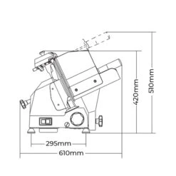 Sirman Medium Duty Gravity Feed Meat Slicer MIRRA 300 Blade 300mm (12") Aluminium -Kitchen Appliances Store LSSM0300 3