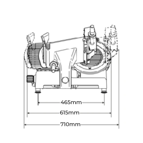 Sirman Heavy Duty Gravity Feed Slicer PALLADIO 300 Blade 300mm (12") Aluminium 4 Sirman Heavy Duty Gravity Feed Slicer PALLADIO 300 Blade 300mm (12") Aluminium - Image 2