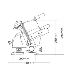Sirman Heavy Duty Gravity Feed Slicer CANOVA 300 Aluminium -Kitchen Appliances Store LSSM0303 3