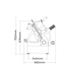 Sirman Palladio Semi Automatic Slicer PALLADIO 300 Blade 300mm - (12") Aluminium -Kitchen Appliances Store LSSMA300 3
