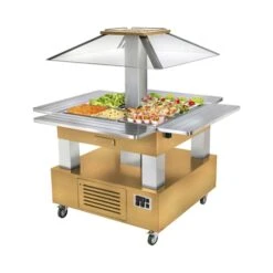 Roller Grill Chilled Salad Bar SBC 40 F Light Oak Stainless Steel