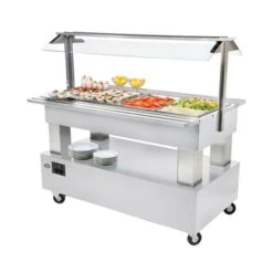 Roller Grill Heated Food Display SB40C Limed White Stainless Steel