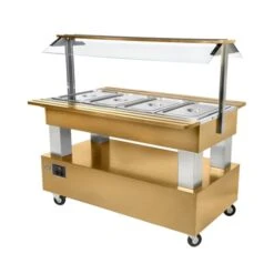 Roller Grill Chilled Salad Bar SB 40 F Light Oak Stainless Steel
