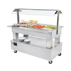 Roller Grill Chilled Salad Bar SB 40 F Limed White Stainless Steel
