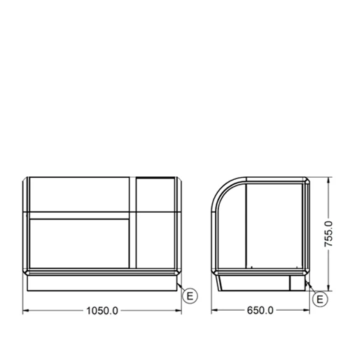 Lincat Refrigerated Food Display Case C6R/105 Dark Grey 4 Lincat Refrigerated Food Display Case C6R/105 Dark Grey - Image 2