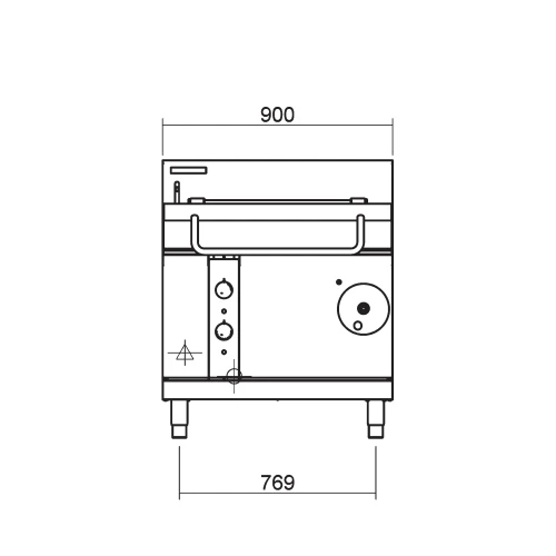 Blue Seal Manual Tilt Bratt Pan G580-8 80 Ltr Stainless Steel 4 Blue Seal Manual Tilt Bratt Pan G580-8 80 Ltr Stainless Steel - Image 2