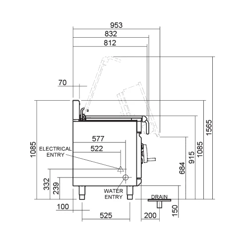 Blue Seal Powered Tilt Bratt Pan G580-8E 80 Ltr Stainless Steel 5 Blue Seal Powered Tilt Bratt Pan G580-8E 80 Ltr Stainless Steel - Image 3