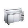 Blizzard Refrigerated 2 Door Prep Counter Refrigerator 6 X 1/1 GN HBC2 282 Ltr Stainless Steel -Kitchen Appliances Store WHSS0092