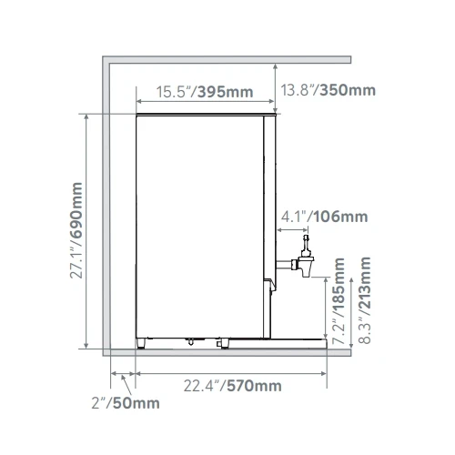 Marco ECO Automatic Water Boiler Tap T20 28Ltr Per Hour/20Ltr Rapid Draw Stainless Steel 4 Marco ECO Automatic Water Boiler Tap T20 28Ltr Per Hour/20Ltr Rapid Draw Stainless Steel - Image 2