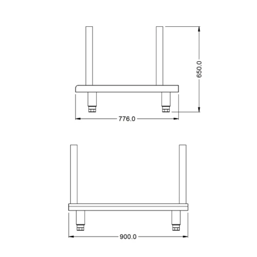 Opus 800 By Lincat 900mm Floor Stand For OG8402900 Mm Wide Stainless Steel 4 Opus 800 By Lincat 900mm Floor Stand For OG8402900 Mm Wide Stainless Steel - Image 2