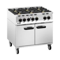 Opus 800 By Lincat 6 Burner Gas Range OG8002 Stainless Steel & Black