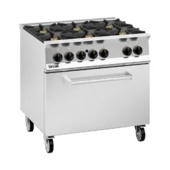 Opus 800 By Lincat OG8002DD 6 Burner Gas Range Oven Stainless Steel & Black