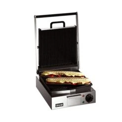 Lynx 400 By Lincat Lynx 400 Single Panini Grill Ribbed Plates LPG Stainless Steel