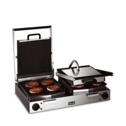 Lynx 400 By Lincat Lynx 400 Double Panini Grill Smooth Plates LCG2 Stainless Steel