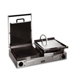 Lynx 400 By Lincat Lynx 400 Double Panini Grill Ribbed Plates LPG2 Stainless Steel