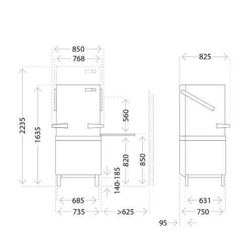 Winterhalter PT-XL Passthrough Dishwasher Stainless Steel 6 Winterhalter PT-XL Passthrough Dishwasher Stainless Steel - Image 4