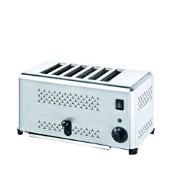 Pujadas 6 Slot Commerical Stainless Steeel Toaster Stainless Steel