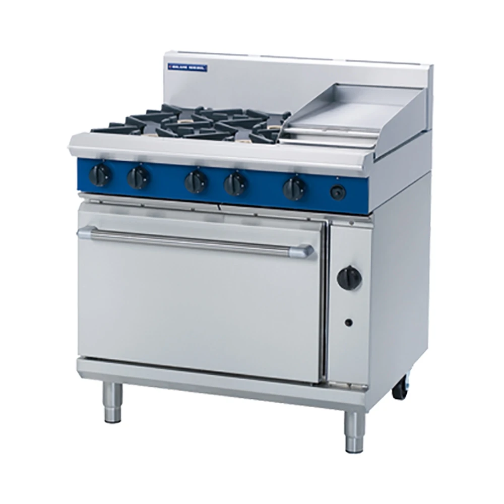 Blue Seal Gas 4 Cooktop Oven Range/Griddle Combo G506C Stainless Steel 3 Blue Seal Gas 4 Cooktop Oven Range/Griddle Combo G506C Stainless Steel