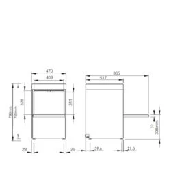 Classeq Duo WS Dishwasher D400 Stainless Steel -Kitchen Appliances Store WRDC4005 4