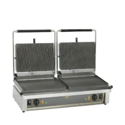 Roller Grill Double Panini Grill Ribbed T&B D' PANINI DR Stainless Steel