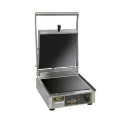 Roller Grill Large Single Panini Grill FlatTop/Bas Black