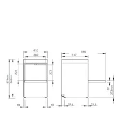 Classeq Glasswasher G350 Gravity Drain 410mm (W) X 517mm (D) X 644mm (H) Stainless Steel -Kitchen Appliances Store WRDU0350 41