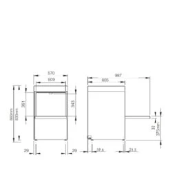 Classeq Glasswasher G500 DUO With Integral Water Softener Stainless Steel -Kitchen Appliances Store WRDU5005 4