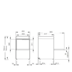 Classeq Glasswasher G400 Pumped Drain 450mm (W) X 517mm (D) X 760mm (H) Stainless Steel 9 Classeq Glasswasher G400 Pumped Drain 450mm (W) X 517mm (D) X 760mm (H) Stainless Steel -Kitchen Appliances Store WRDU9400 41