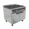 Falcon Dominator 6 Burner Gas Range With Castors G3101 Stainless Steel -Kitchen Appliances Store WRFG21011