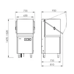 Classeq Pass Through Dishwasher P500A-D16 ( 631 Mm (W) X 728 Mm (D) X 1515mm (H) ) 9 Classeq Pass Through Dishwasher P500A-D16 ( 631 Mm (W) X 728 Mm (D) X 1515mm (H) ) -Kitchen Appliances Store WRPT9518 41