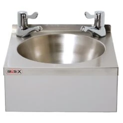 Mechline Basix Hand Wash Basin WS2-L LeverTaps Stainless Steel