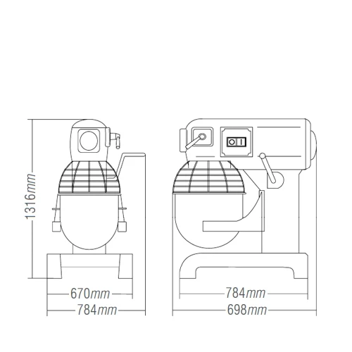 Sirman Medium Duty Planetary Mixer 40 Ltr Stainless Steel 4 Sirman Medium Duty Planetary Mixer 40 Ltr Stainless Steel - Image 2