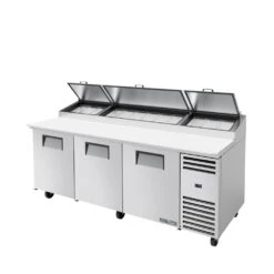 True Refrigerated Pizza Prep Table 12 X 1/3 GN 3 Door 875 Litres Stainless Steel