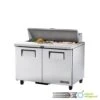 True Refrigerated 2 Door Sandwich Preperation Counter 12x 6/1 GN 340 Litres Stainless Steel -Kitchen Appliances Store WTSP1261