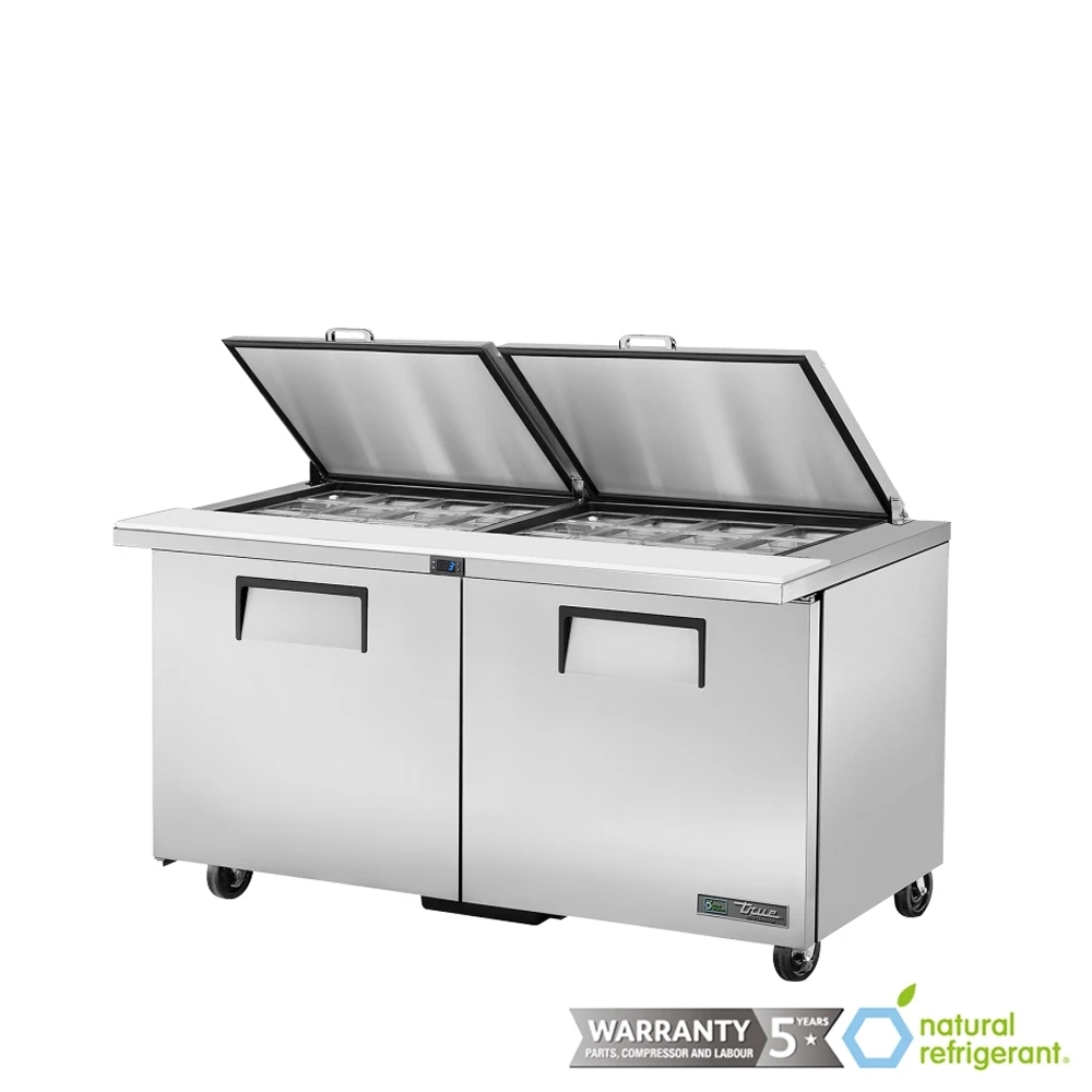 True Refrigerated 2 Door Sandwich Preperation 24x 1/6 GN 439 Litres Stainless Steel 3 True Refrigerated 2 Door Sandwich Preperation 24x 1/6 GN 439 Litres Stainless Steel